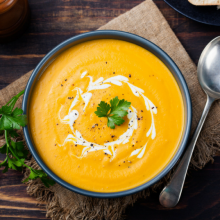 Κολοκυθόσουπα Βελουτέ με Γλυκοπατάτα