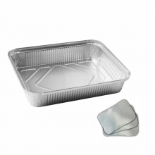 Cook και Grill Σκεύη Αλουμινίου Με Καπάκι 22,5x17,5x3,5 3τεμ