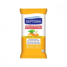 Μαντηλάκια Αντισηπτικά Septona με Αρωμα Πορτοκάλι 15 τεμ