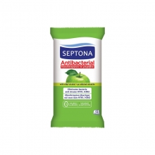 Αντισηπτικά Υγρά Μαντηλάκια Septona Πράσινο Μήλο (15 τεμ)