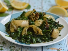 Σουπιές με Σπανάκι