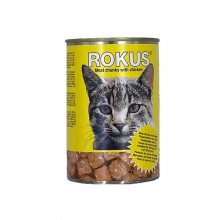 Rocus Γατοτροφή Meat Chunks With Chicken 410gr