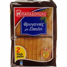 Φρυγανιές με Σίκαλη Παπαδοπούλου 160gr