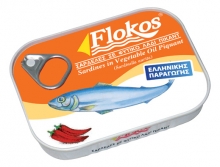 Σαρδέλες Πικάντικες σε Φυτικό Λάδι (Flokos) 100gr