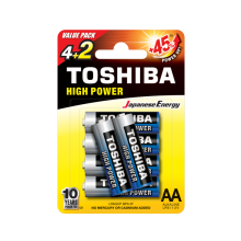 Μπαταρίες Toshiba High Power AA (4+2 τεμ)
