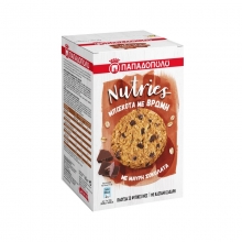 Μπισκότα Βρώμης Nutries με Μαύρη Σοκολάτα 150gr