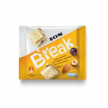 ION Break Λευκή με Σταφίδες Αμύγδαλα Και Φουντούκια 85gr