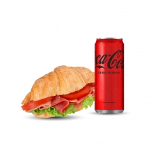 1 Μπαγκέτα ή Κρουασάν Αλμυρό + 1 Coca-Cola 330ml