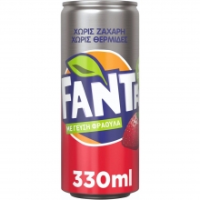 Fanta Zero με γεύση Φράουλα 330ml