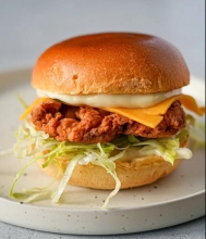 Brioche Burger Τηγανητό Κοτόπουλο