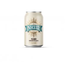 ΝISOS Pilsner Cyclades microbrewery Bohemian-Style Pilsner 5% CAN 330ml