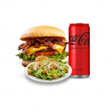 1 Huge Burger + 1 Ατομική Σαλάτα Chef + 1 Coca-Cola 330ml
