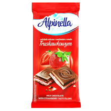 Alpinella Σοκολάτα Γάλακτος με Φράουλα 90gr