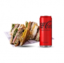 1 Club Sandwich επιλογής + 1 Coca-Cola 330ml επιλογής