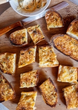 Garlic Bread Bruschettas