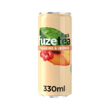 FuzeTea Black Ice Tea Ροδάκινο με εκχύλισμα Ιβίσκου 330ml