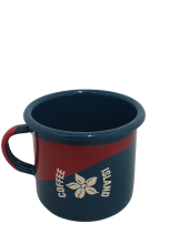 Κούπα Εμαγιέ Μπλε - Κόκκινο (250ml)