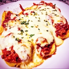 Μπρουσκέτες Di Polenta Al Ragu (3τμχ)