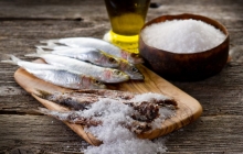 ΛΕΒΑ Αντζούγιες Μυτιλήνης σε Αλάτι (500gr)