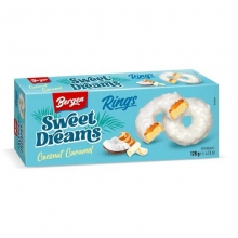 Bergen White Choco Rings Caramel Coconut 130gr