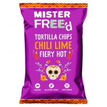Mister Freed Tortilla Chips Chili Lime Fiery Hot χωρίς Γλουτένη 135gr