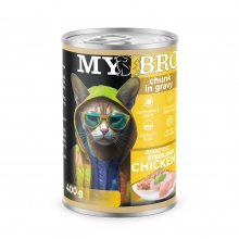 12 Κονσέρβες My Bro Chicken Sterilized (10+2 ΔΩΡΟ)