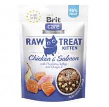 Brit Care Raw Treat Kitten Κοτόπουλο - Σολομός