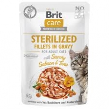 Brit Pouch Sterilized Fillets Salmon and Tuna 85gr