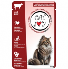 Cat Joy Φακελάκι με Μοσχάρι 85gr (1+1 ΔΩΡΟ)