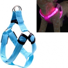 Dog Harness A Plain Fl.Blue 1x 26-40cm