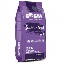 Edem Senior Light Ξηρά Τροφή με Βοδινό, Χοιρίνο, Ρύζι για Ηλικιωμένα ή Υπέρβαρα Σκυλιά 12kg