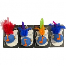 Music Ball Cat Toy with Silvervine and Feather