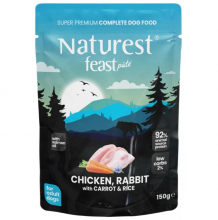 Naturest Pouch Feast Adult Chicken, Rabbit and Carrot 150gr