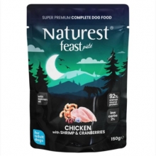 Naturest Pouch Feast Adult Chicken with Shrimp and Cranberries 150gr