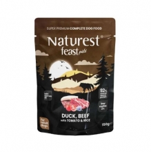 Naturest Pouch Feast Adult Duck, Beef and Tomato 150gr