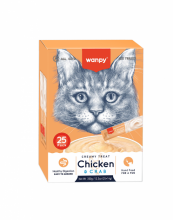 Wanpy Bites Cat Treats Chicken and Crab 25τμχ