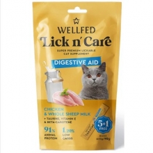 Wellfed Lick and Care Digestive Care Chicken and Whole Sheep Milk