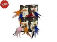 Woody Cat Toy Set Feather W Silvervine