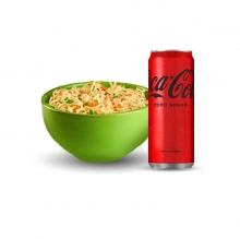 1 Μερίδα Noodles + 1 Αναψυκτικό 330ml επιλογής