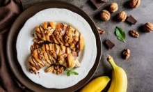 Κρουασάν Βουτύρου με Πραλίνα και Μπανάνα