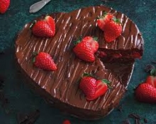 Τούρτα Καρδιά Σοκολατένια