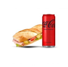 1 Μπαγκέτα επιλογής + 1 Αναψυκτικό 330ml επιλογής