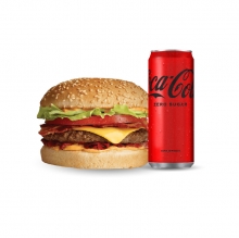 1 Burger επιλογής + 1 Coca Cola 330ml