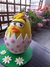 Σοκολατένιο Αυγό με Ζαχαρόπαστα Κοτοπουλάκι (μεσαίο)