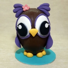 Σοκολατένιο Αυγό με Ζαχαρόπαστα Κουκουβάγια (μεσαίο)