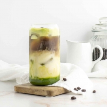 Iced Dirty Matcha Latte