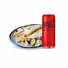 1 Κρέπα με 5 Υλικά επιλογής + 1 Αναψυκτικό 330ml επιλογής