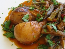 Μπάμιες με κοτόπουλο