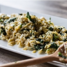 Κριθαρότο με Σπανάκι