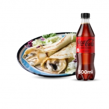 1 Κρέπα Κοτόπουλο Σπέσιαλ + 1 Coca-Cola 330ml